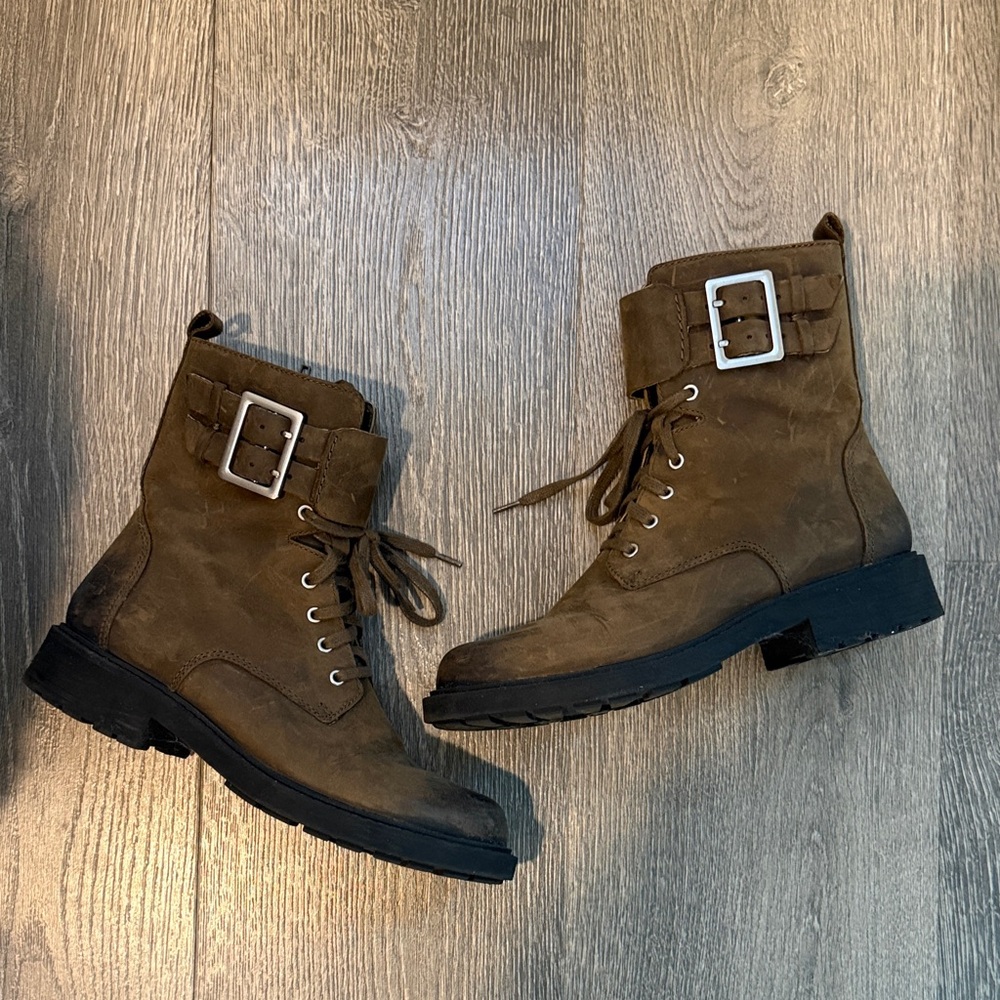 Clarks Dark Brown Lace-Up Boots